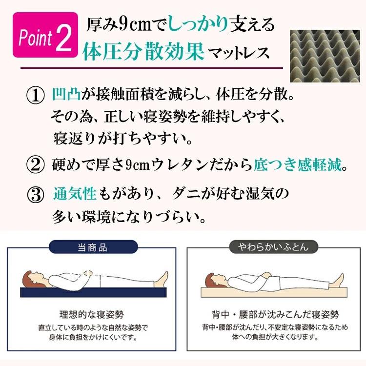 ロマンス小杉 マットレス シングル 三つ折り ゆったり 長さ200cm か