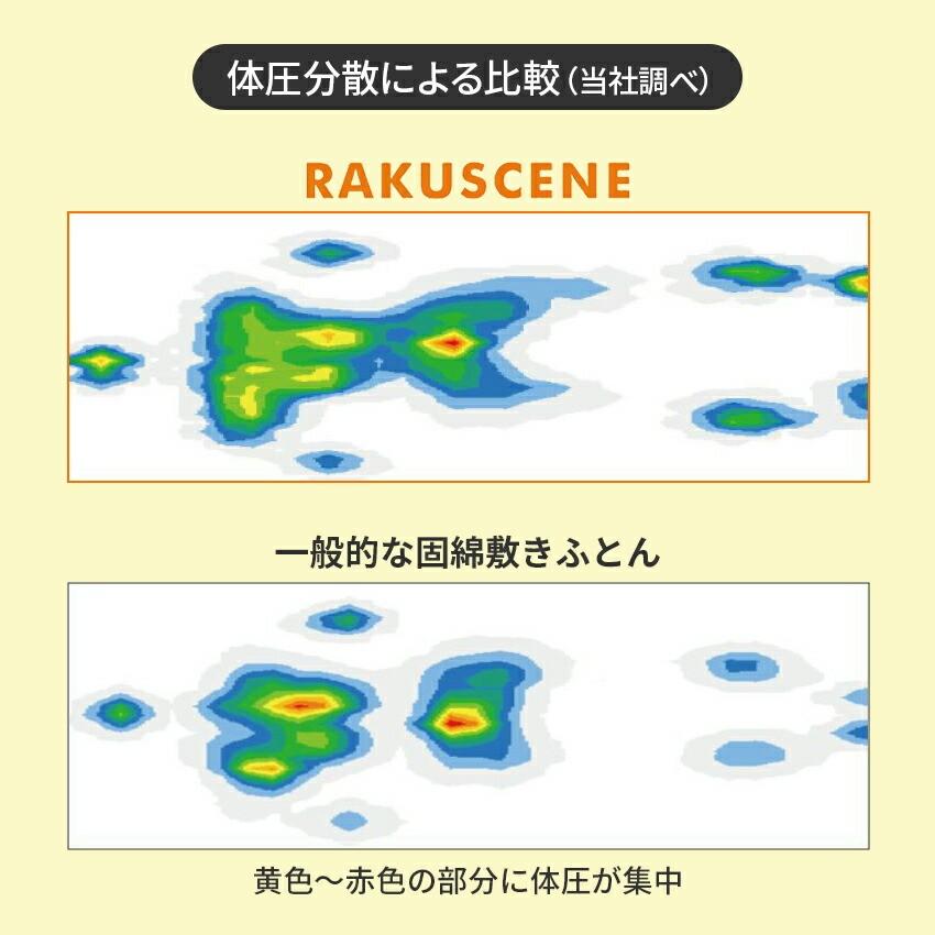 ラクシーン デラックス 西川 マットレス シングル  日本製 寝ればわかる 敷布団 点で支える 無圧の製造元 昭和西川 97×195×9  170N 22289-03381-318｜e-sleep-style｜04