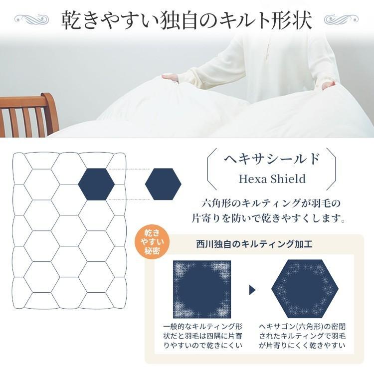 全品送料0円 羽毛 洗える布団 西川 掛け布団 シングル アイボリー ランドリエ 布団・毛布