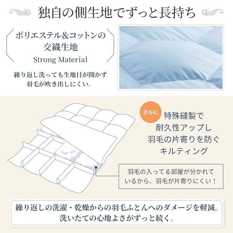 西川 洗える布団 羽毛 掛け布団 ランドリエ アイボリー シングル
