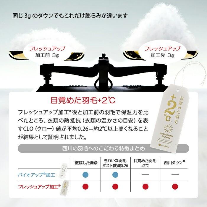 西川 羽毛合掛ふとん 日本製 西川プレミアム ジーリンホワイトグースダウン 90％ 0.7kg シングル KA04495071 NP7050 アイボリー 150x210cm フレッシュアップの画像