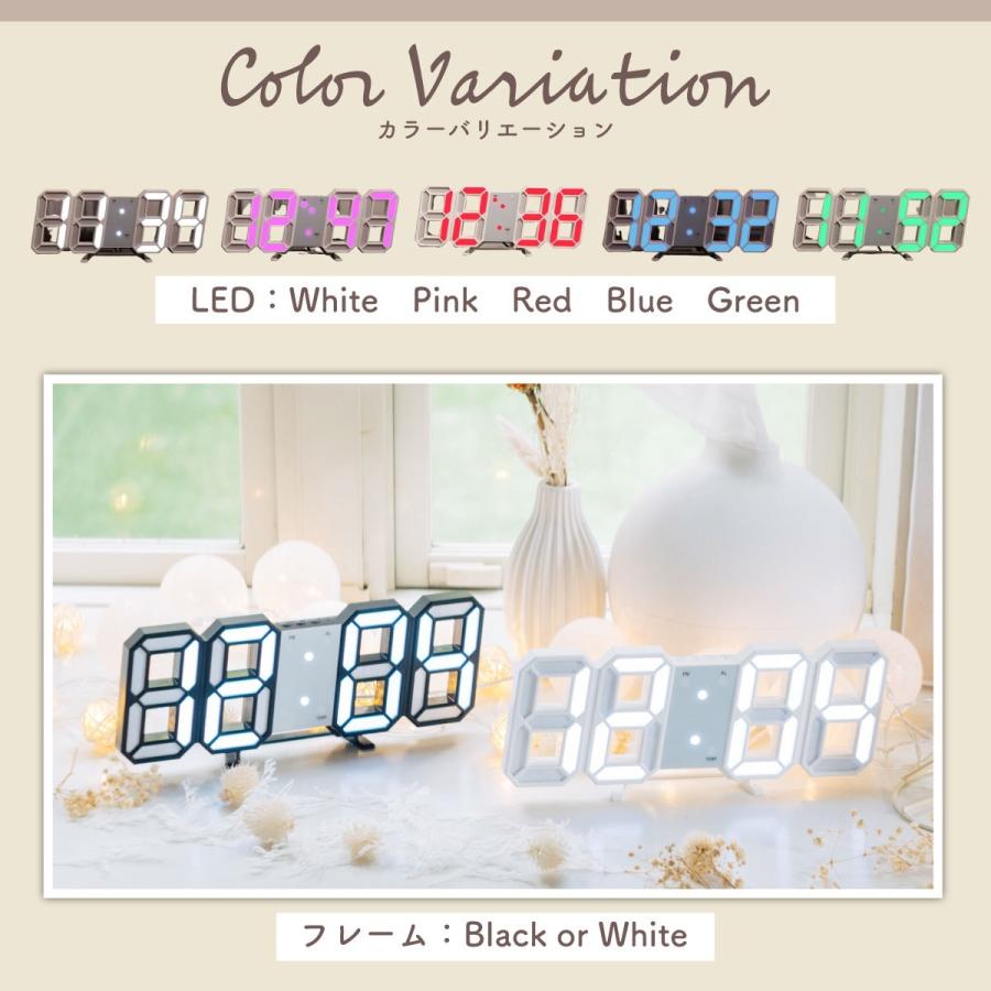置き時計 デジタル時計 おしゃれ 時計 置時計 壁掛け時計 掛け時計 壁掛け デジタル 北欧 | ブランド登録なし | 11