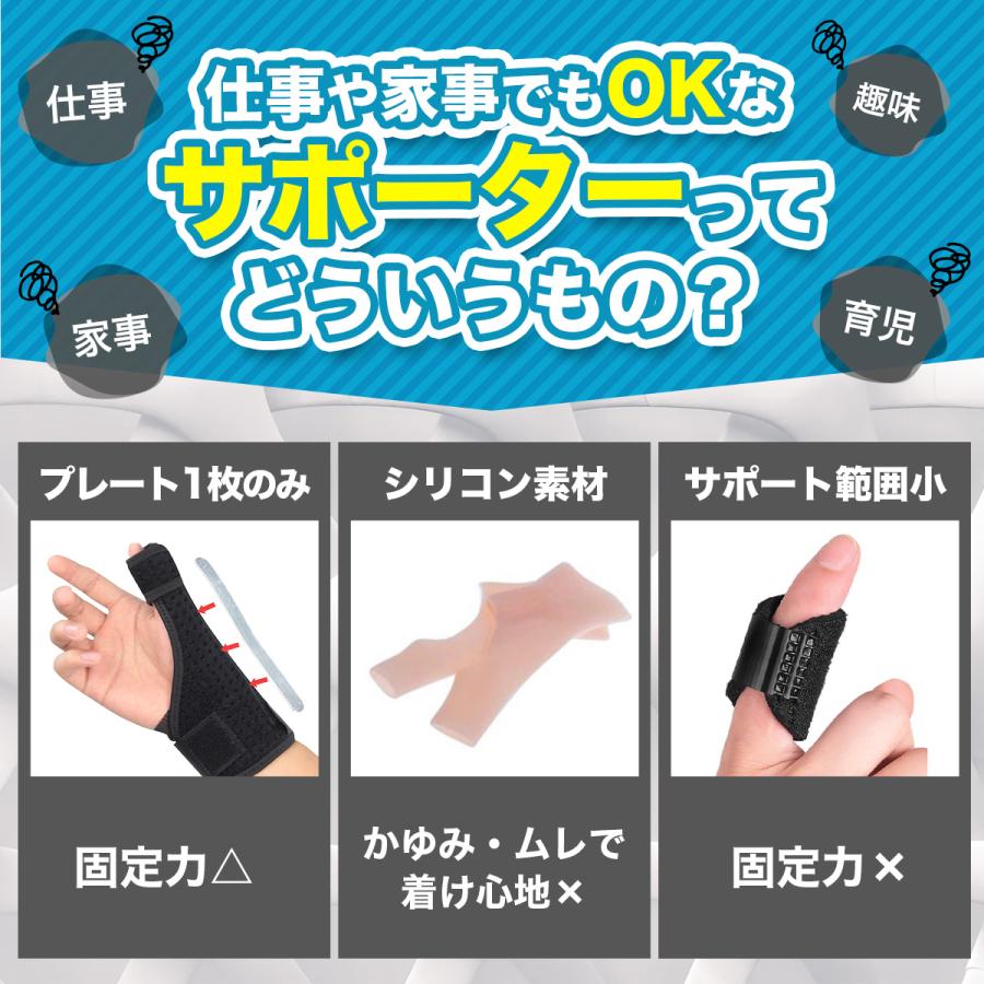 親指 サポーター 医療用 腱鞘炎 手 指 ばね指 母子cm関節症 付け根 痛い 薄手 固定 | Giga Fix | 04