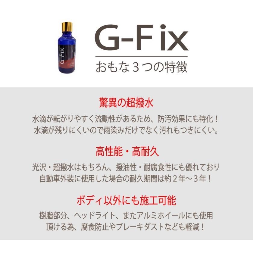 硬化型 ガラスコーティング剤 超撥水 光沢 防汚 高耐久 腐食防止 G-Fix 