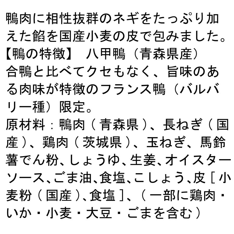 千葉産直サービス 鴨ネギまるっと餃子　 青森県産八甲鴨使用 168ｇ （6個入り） |  | 03