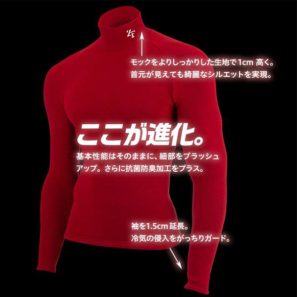 ゼロフィット ヒートラブ（ZERO FIT HEATRUB）ロングスリーブモックネック【暖かい機能性下着】【発熱・保温】ユニセックス 男女兼用 ZHRUMDの画像