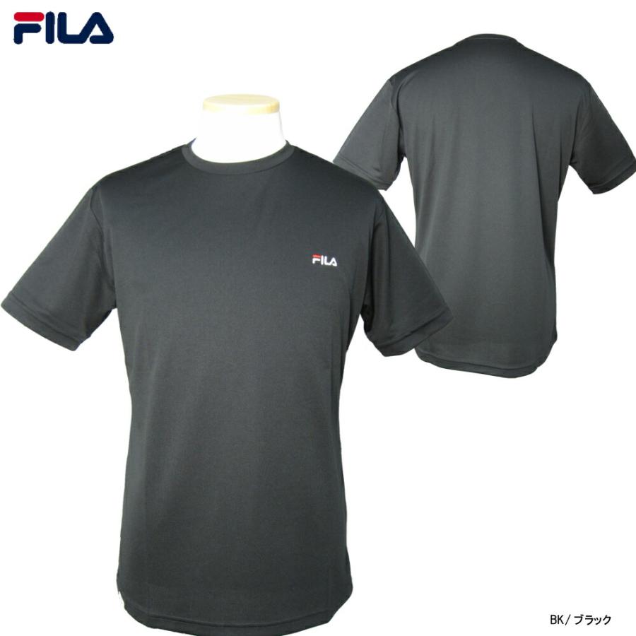 フィラ FILA メンズ ワンポイントロゴ刺繍 ドライメッシュ半袖 Tシャツ 410-907 メール便可｜e-sport｜05