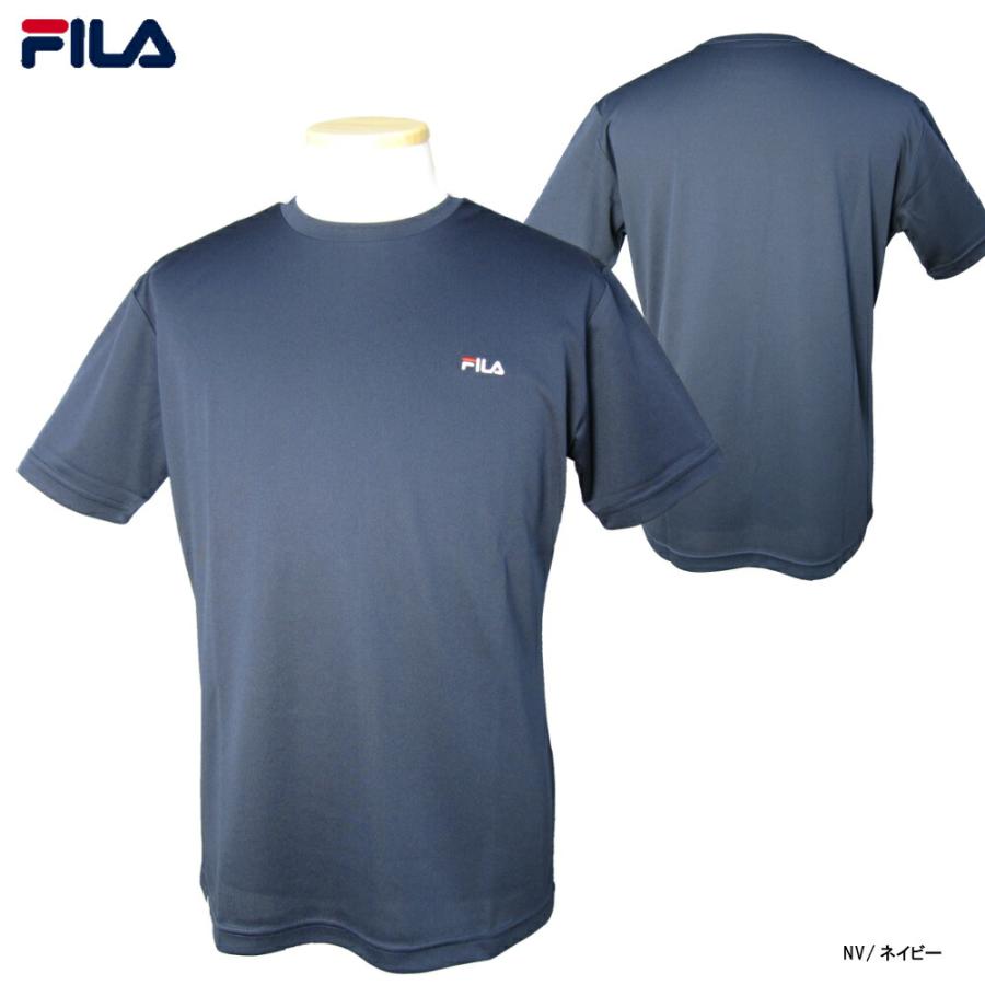 フィラ FILA メンズ ワンポイントロゴ刺繍 ドライメッシュ半袖 Tシャツ 410-907 メール便可｜e-sport｜07