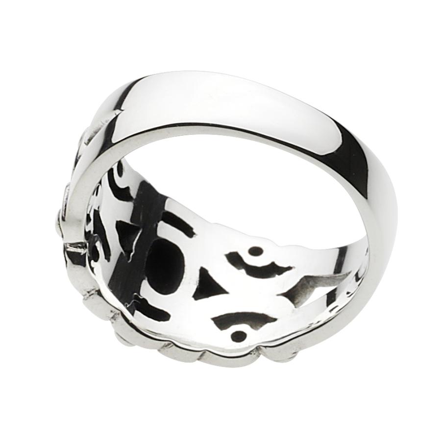 JACCE☆ブラックストーン付シルバー９２５アラベスクリング☆18号 JACCE☆ブラックストーン付シルバー925アラベスクリング☆18