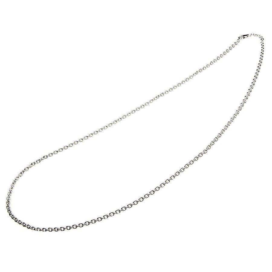 幅2mm あずきシルバーチェーン 白仕上げ シルバー925 silver925 シルバーアクセサリー c0001の画像