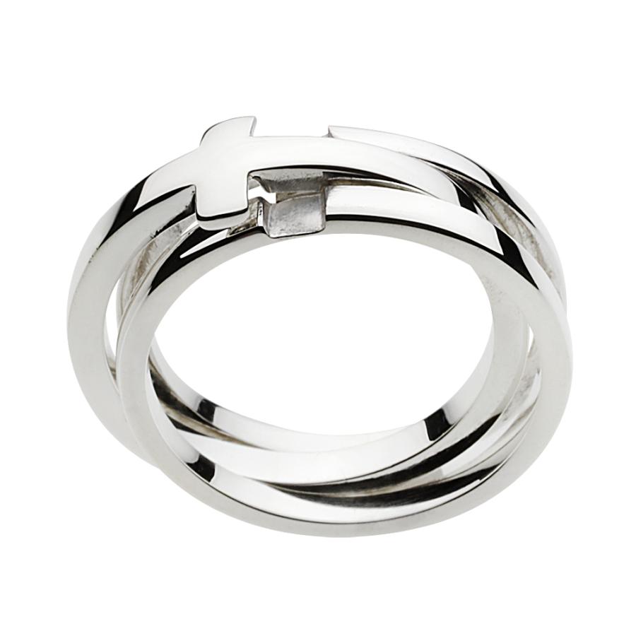 シルバーリング 指輪 メンズ シンプル クロス 重ね付け シルバー925