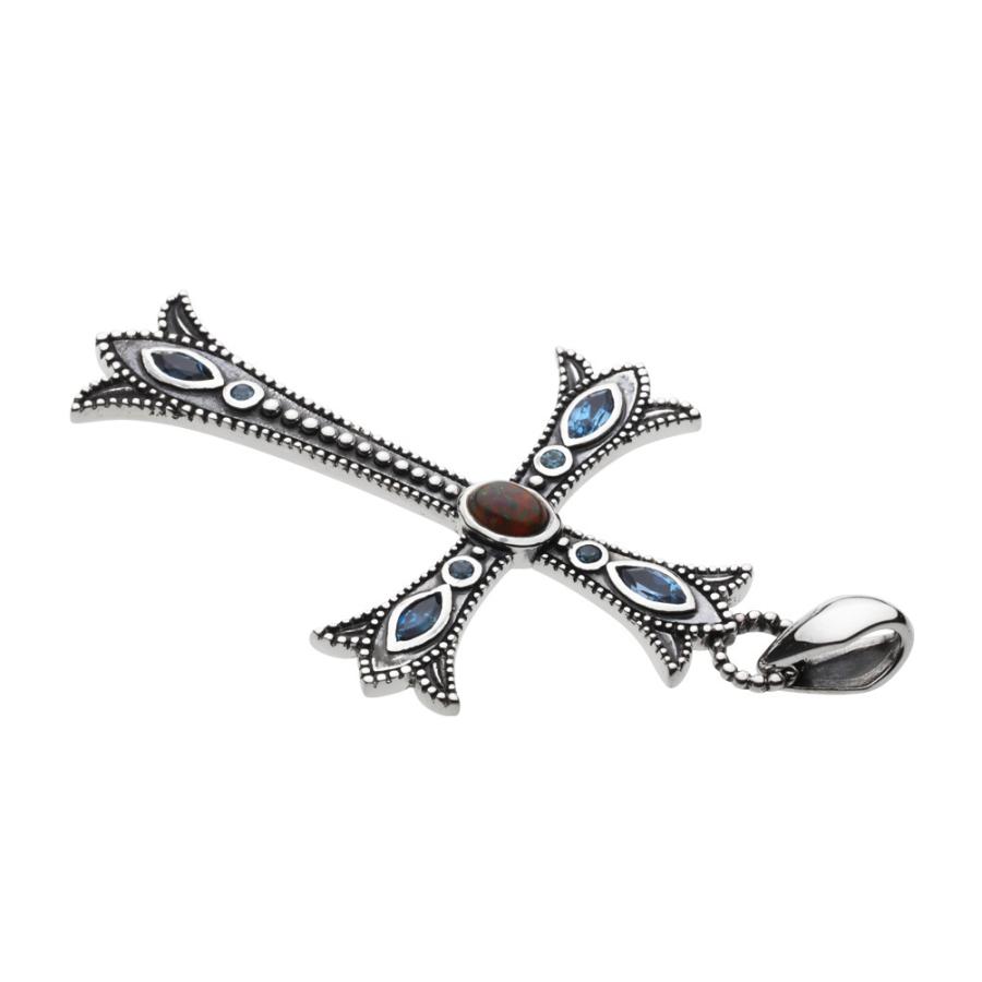 シルバーペンダント メンズ クロス ゴシック ビッグ シルバー925 メンズ シルバーアクセサリー fp0390の画像