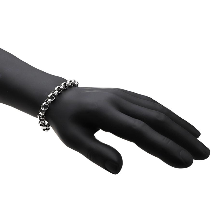 シルバーブレスレット メンズ ネイティブ サン インディアンジュエリー チェーン シルバー925 シルバーアクセサリー fb0202の画像