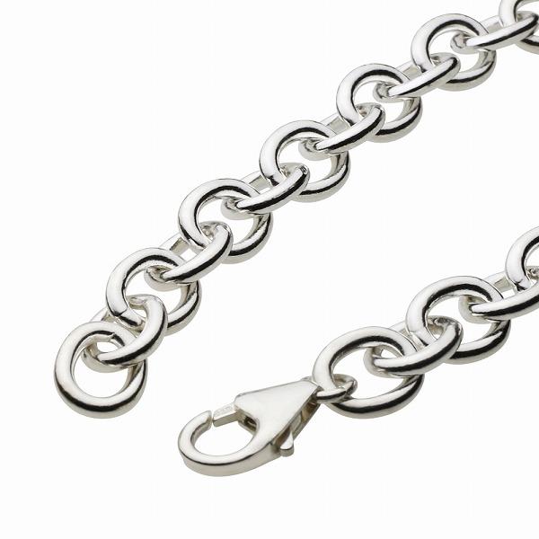 シルバーブレスレット レディース シンプル 小豆チェーン 鎖 シルバー