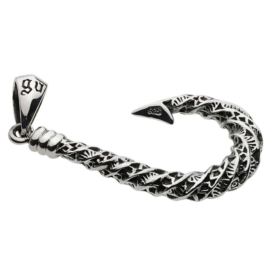 シルバーペンダント メンズ フィッシュフック 釣り針 シルバー925 シルバーアクセサリー fp0517の画像