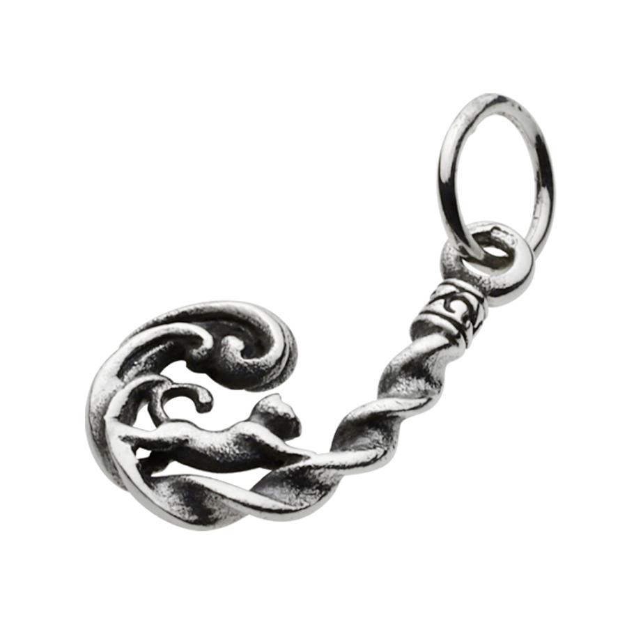 ペンダントトップ フィッシュフック 釣り針 ネコ 猫 シルバー925 ペンダント メンズ シルバーペンダント シルバーアクセサリー Fp0524
