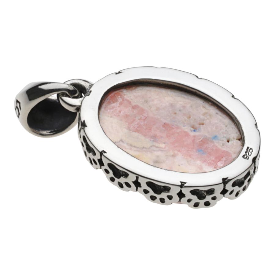 インカローズ シルバーペンダント メンズ 猫 肉球 ストーン シルバー925 シルバーアクセサリー fp0612の画像