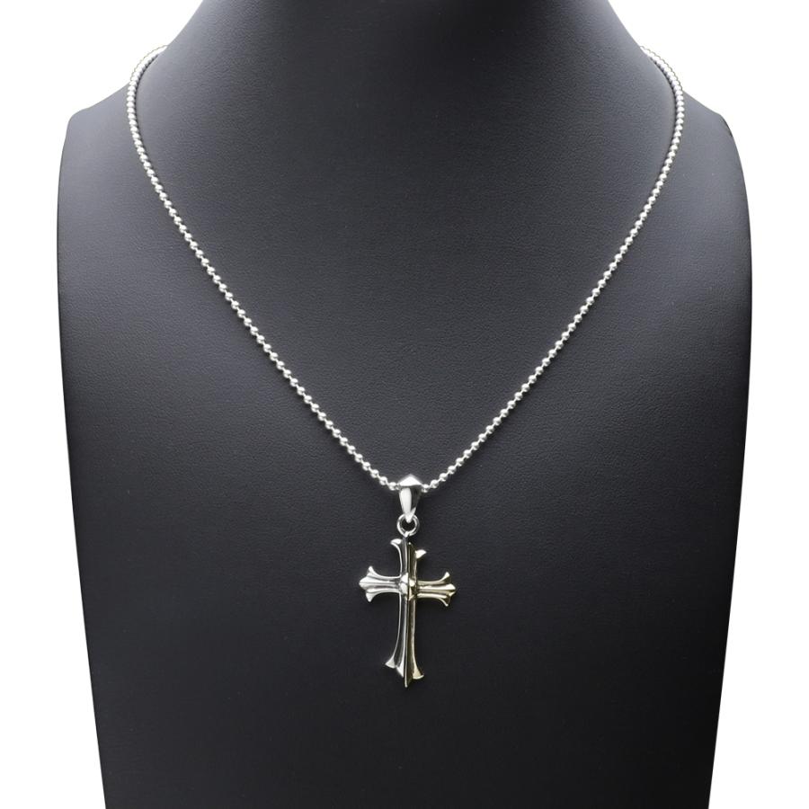 シルバーペンダント メンズ クロス クラシック ツートンカラー