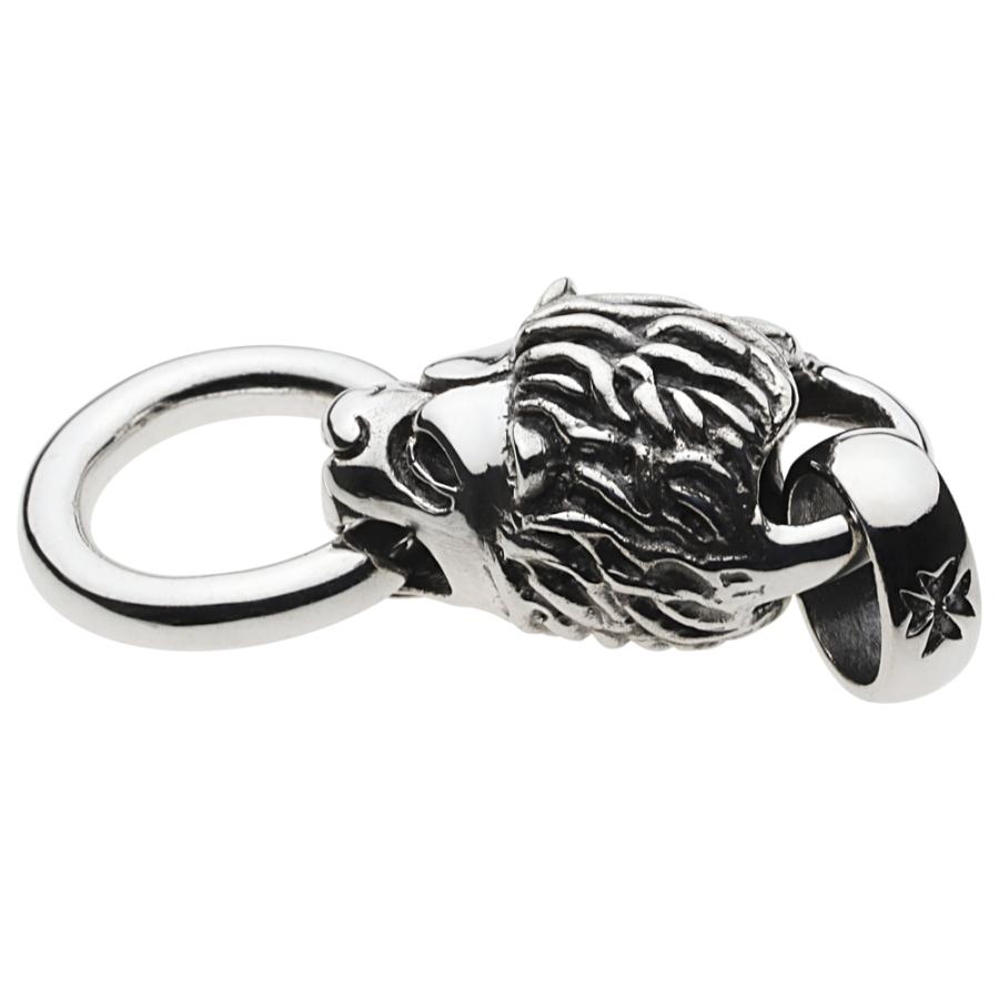 シルバーペンダント メンズ ライオン グラスホルダー シルバー925 メンズ シルバーアクセサリー fp0405の画像