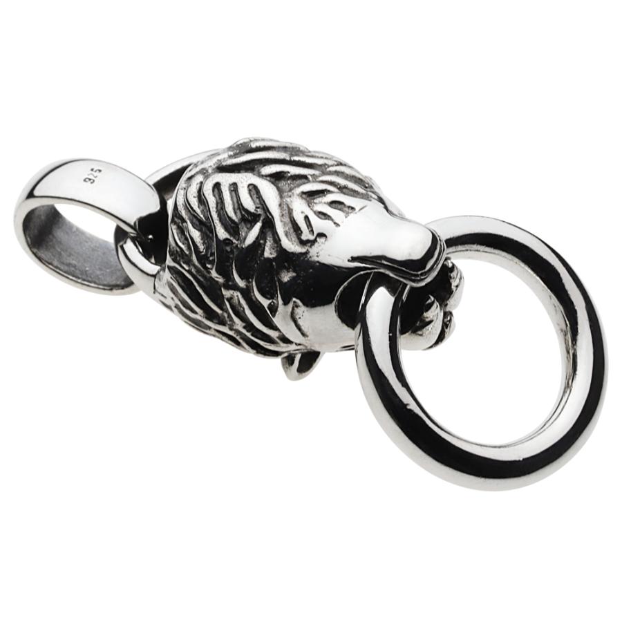 シルバーペンダント メンズ ライオン グラスホルダー シルバー925 メンズ シルバーアクセサリー fp0405の画像