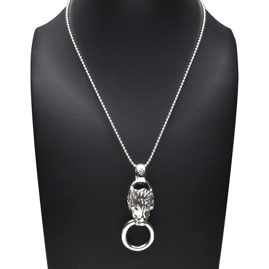 シルバーペンダント メンズ ライオン グラスホルダー シルバー925 メンズ シルバーアクセサリー fp0405の画像