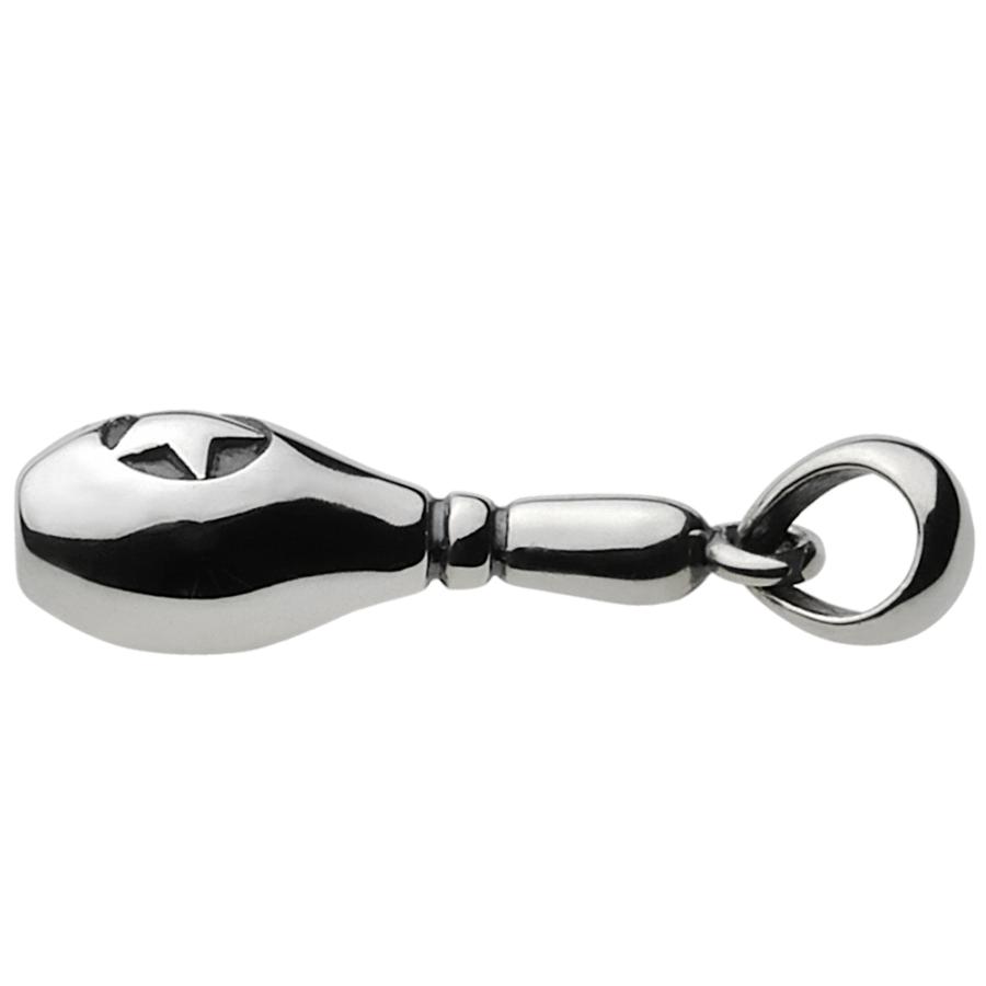シルバーペンダント メンズ ボーリング ピン スター 星 シンプル 小ぶり シルバー925 メンズ シルバーアクセサリー fp0190の画像