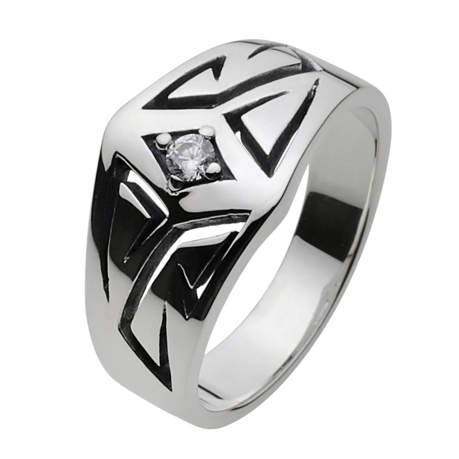ジルコニア シルバーリング 指輪 メンズ トライバル ハード 石 シルバー925 リング メンズ かっこいい  silver925 シルバーアクセサリー fr0313 | 