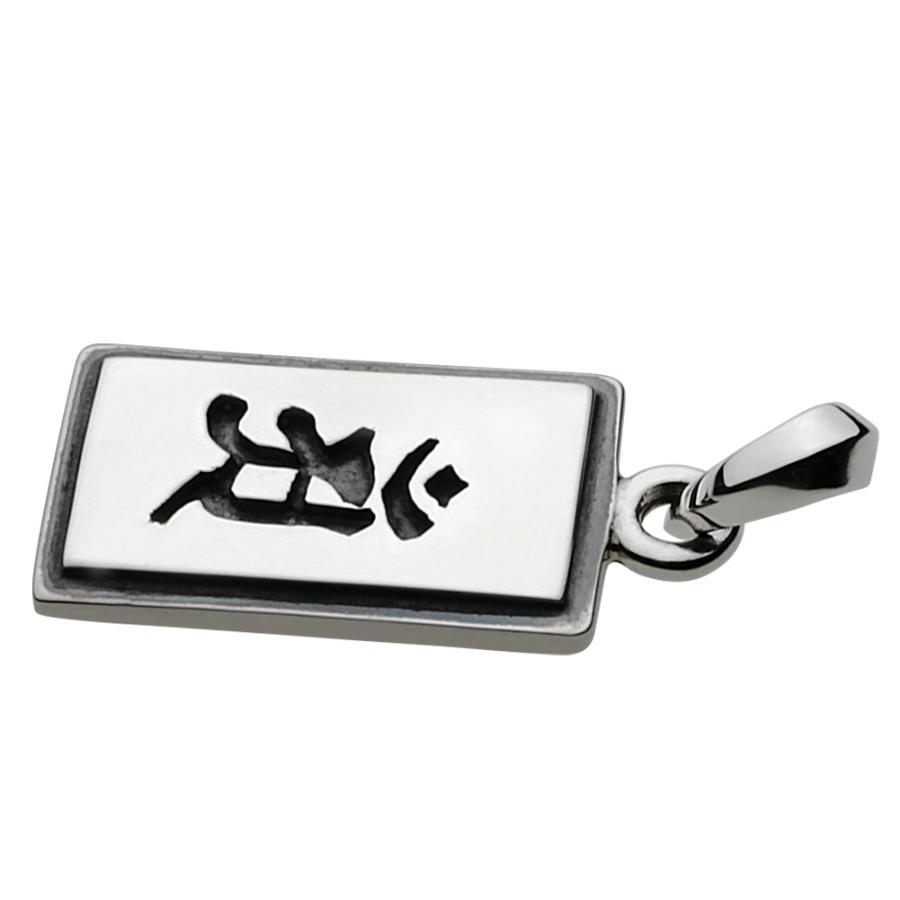 シルバーペンダント 梵字 アン 普賢菩薩 辰年 申年 プレート シンプル お守り シルバー925 メンズ シルバーアクセサリー fp0157の画像