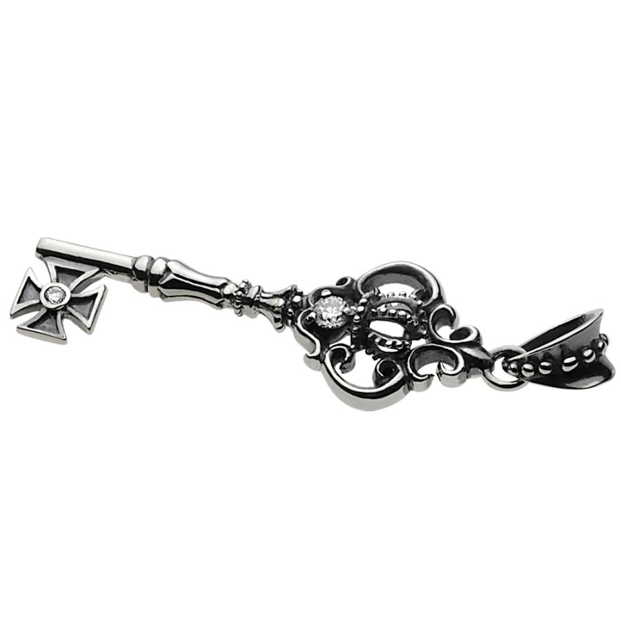 シルバーペンダント メンズ ハード ゴシック キー シルバー925 シルバーアクセサリー fp0351の画像