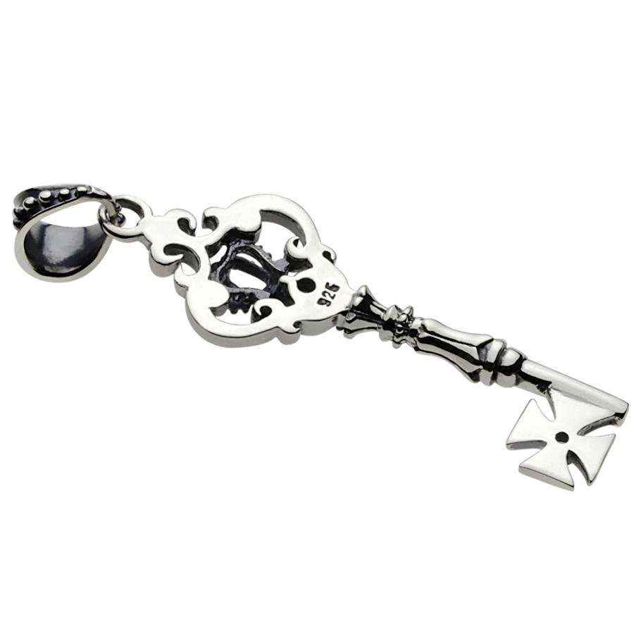 シルバーペンダント メンズ ハード ゴシック キー シルバー925 シルバーアクセサリー fp0351の画像
