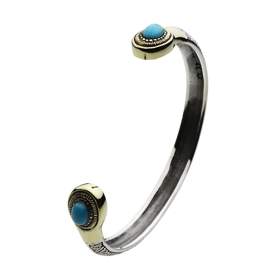 ターコイズ シルバーブレスレット メンズ バングル ネイティブ
