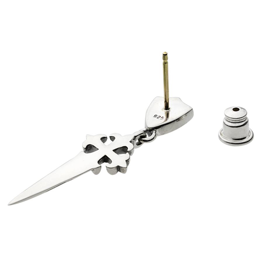 ガーネット シルバーピアス 18金ポスト メンズ ダガー チャーム ドロップ 揺れる ぶら下がり シルバー925 シルバーアクセサリー fe0144の画像
