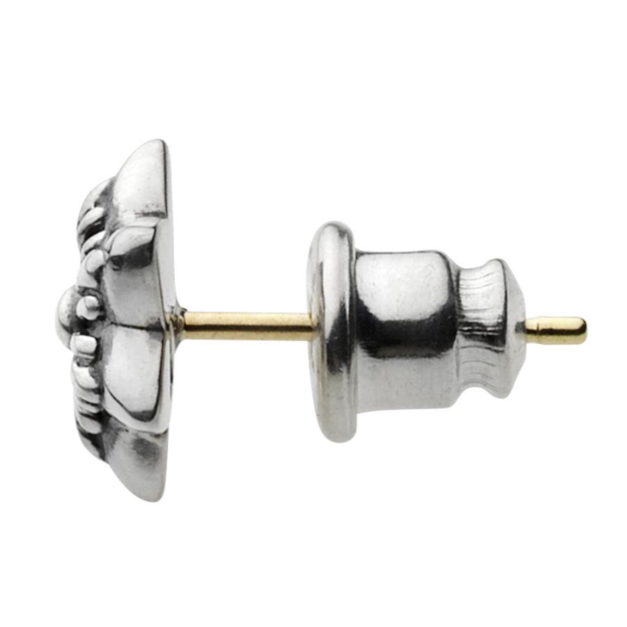 シルバーピアス 18金ポスト メンズ 六つ唐花紋 星 スター フラワー シルバー925 silver925 ピアス 片耳 シルバーアクセサリー fe0128の画像