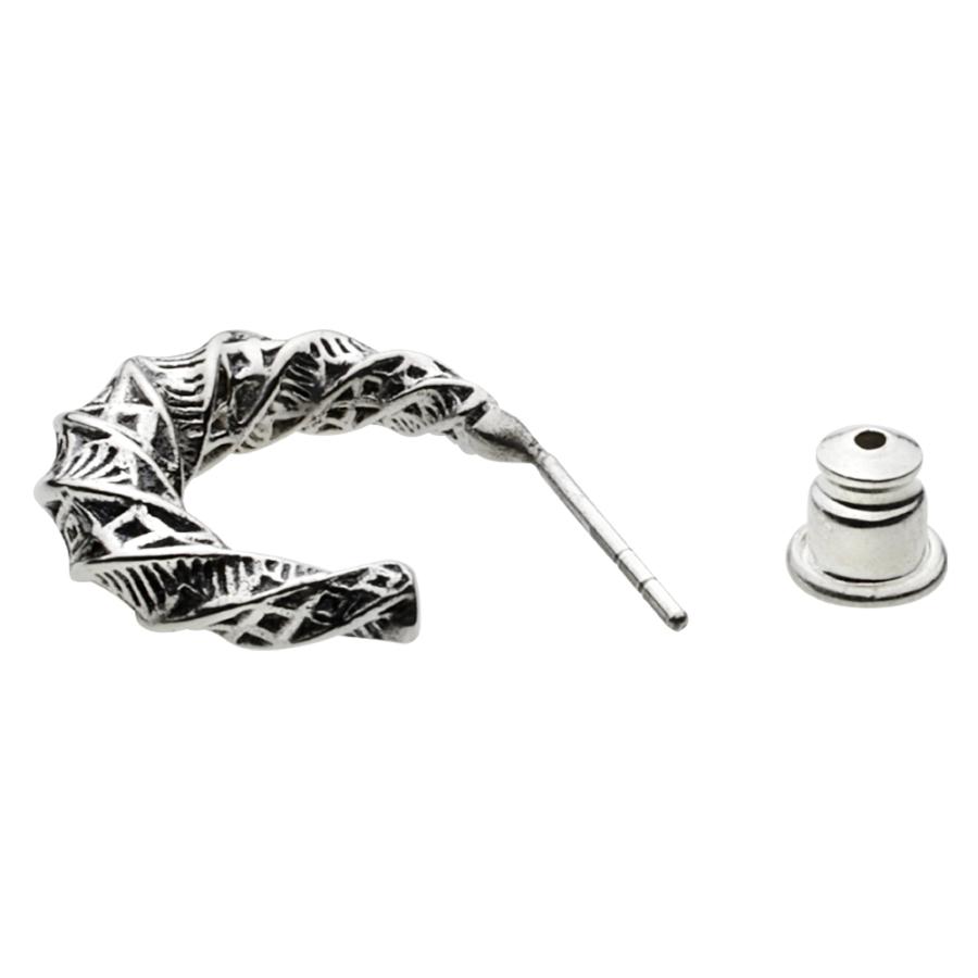 シルバーピアス メンズ ツイスト ネイティブ スパイラル