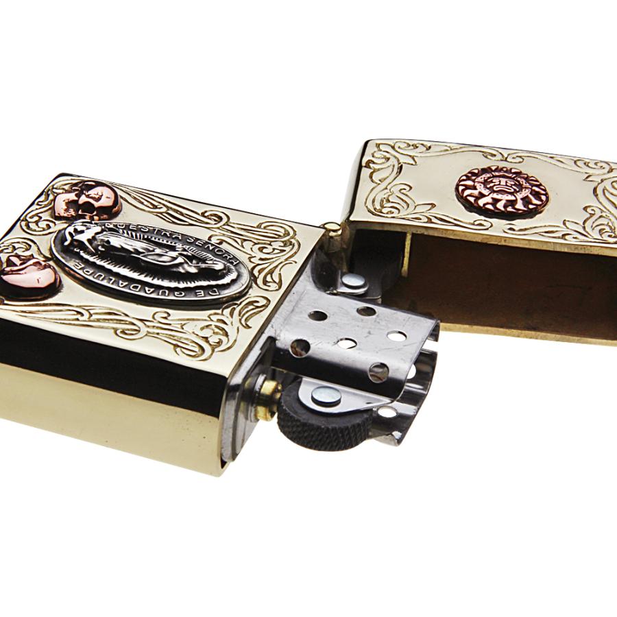 真鍮オイルライター メキシカンマリア ZIPPO ジッポ ブラス