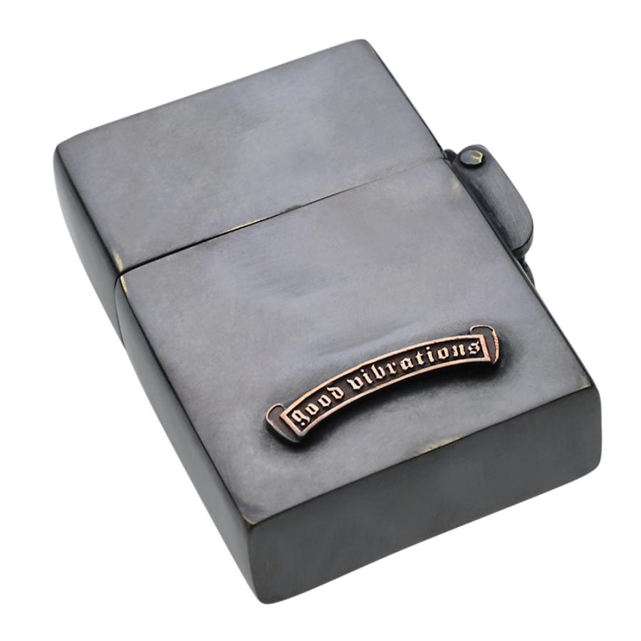 真鍮オイルライター ネイティブ モチーフ 馬蹄 ホースシュー 稲妻 サンダーボルト アメリカン ZIPPO ジッポ ブラス アクセサリー s0064の画像