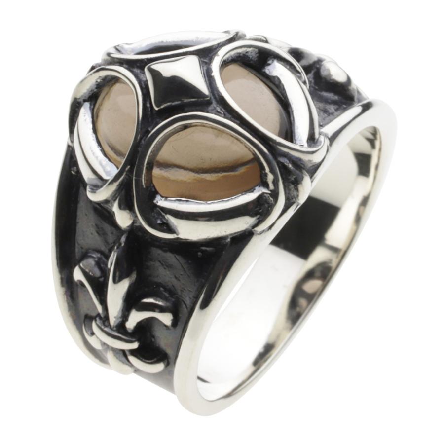 豪華 カナダ ビンテージ シルバーリング リング スモーキークォーツ