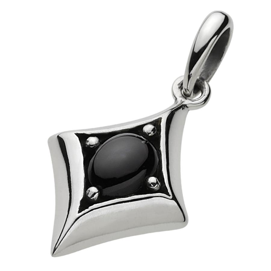 ガーネット シルバーペンダント ひし形 シンプル 石 誕生石