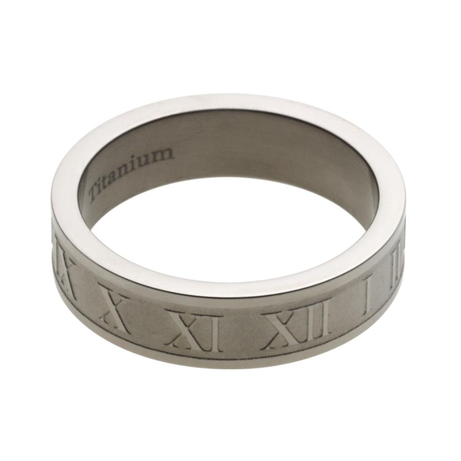 【美品】  No.217 リング 13.5号 デンマーク製 チタンリング 指輪 メンズ ローマ数字 チタン リング チタン