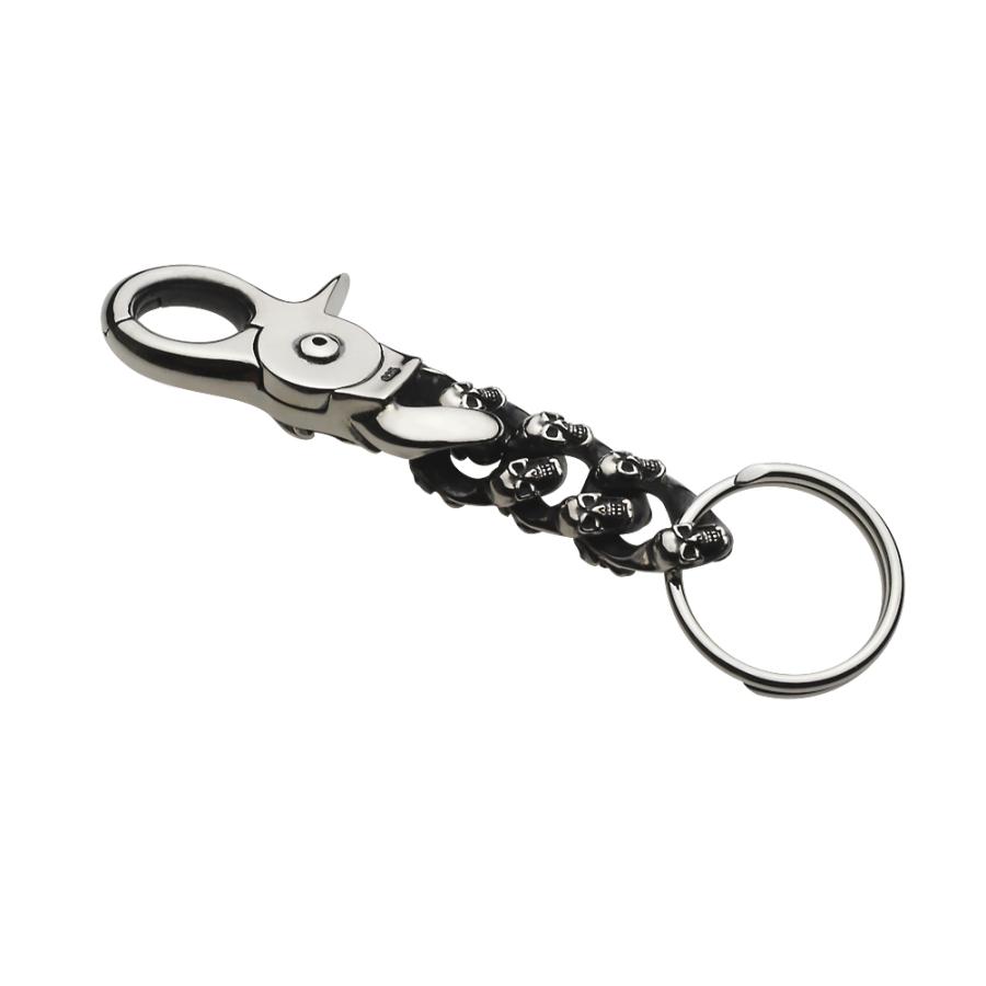 シルバースカルキーチェーン スカル シルバーキーチェーン シルバーアクセサリー メンズ