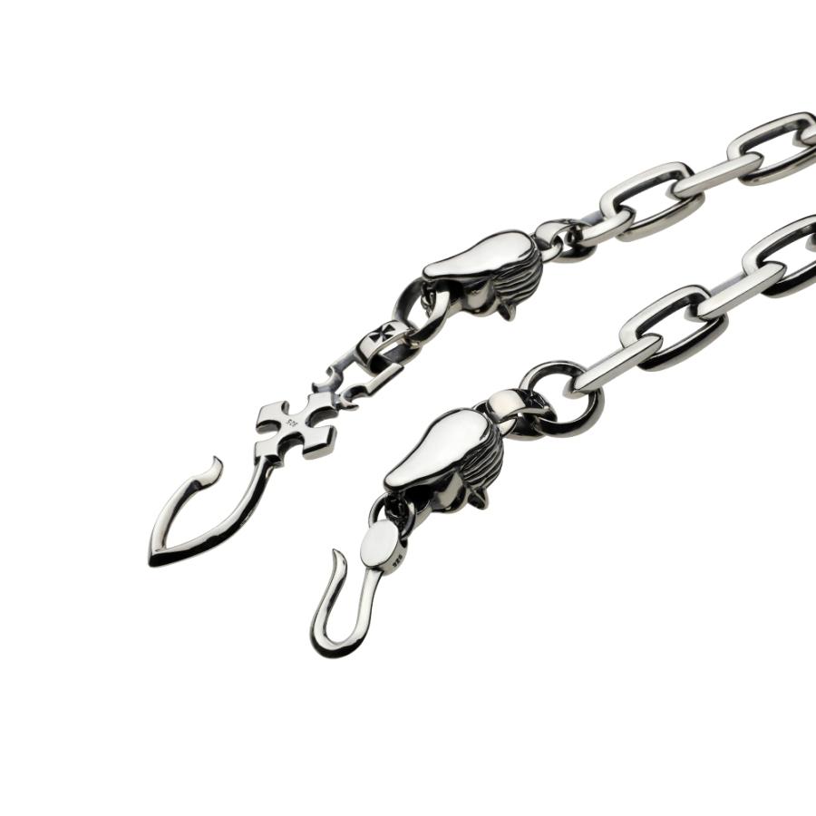 シルバーウォレットチェーン ライオン 獅子 ライオンヘッド アニマル