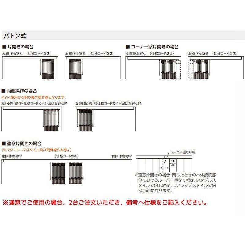 延長 ニチベイ縦型ブラインドレール 両開きバトン式 幅198.5センチ