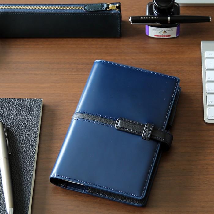 【お徳美品】Ａ５サイズ　本革製システム手帳　Bindex 黒　25mmリング お徳美品】A5サイズ 本革製システム手帳 Bindex 黒 25mmリング