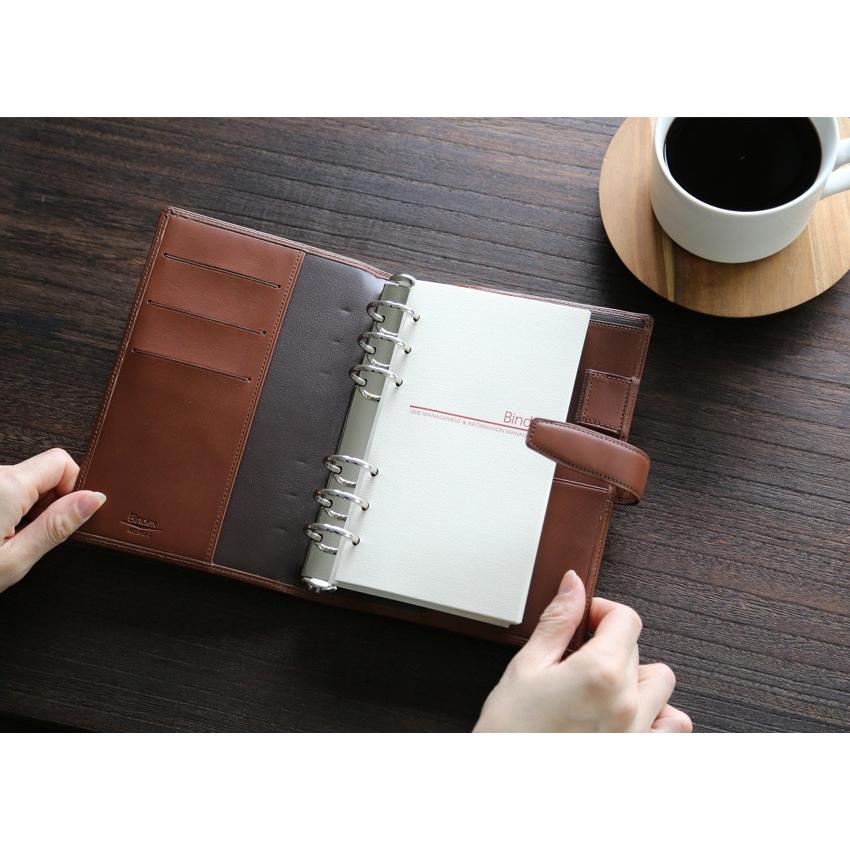 Bindex 【在庫限り!! 半額 50%】 システム手帳 本革 バ