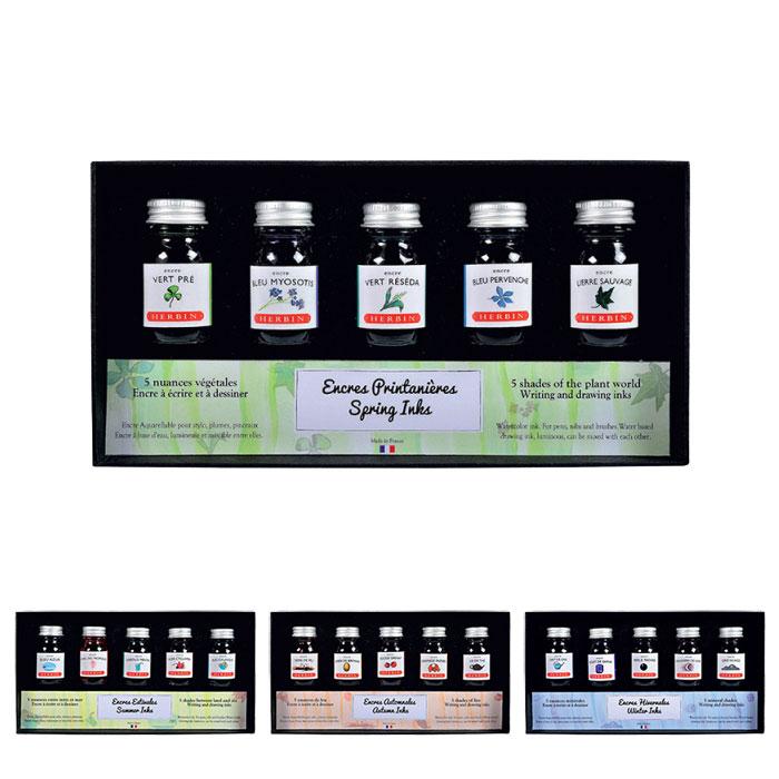 エルバン（HERBIN） ミニインクコフレ トラディショナル 10ml×5色 