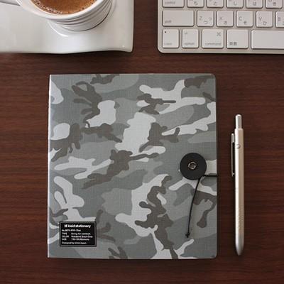 【メール便可 1冊まで】クレイド / ストリングタイ ノートブック リングノート（2mm方眼）ウッドランド ブラック/グレー（No.8879） | 