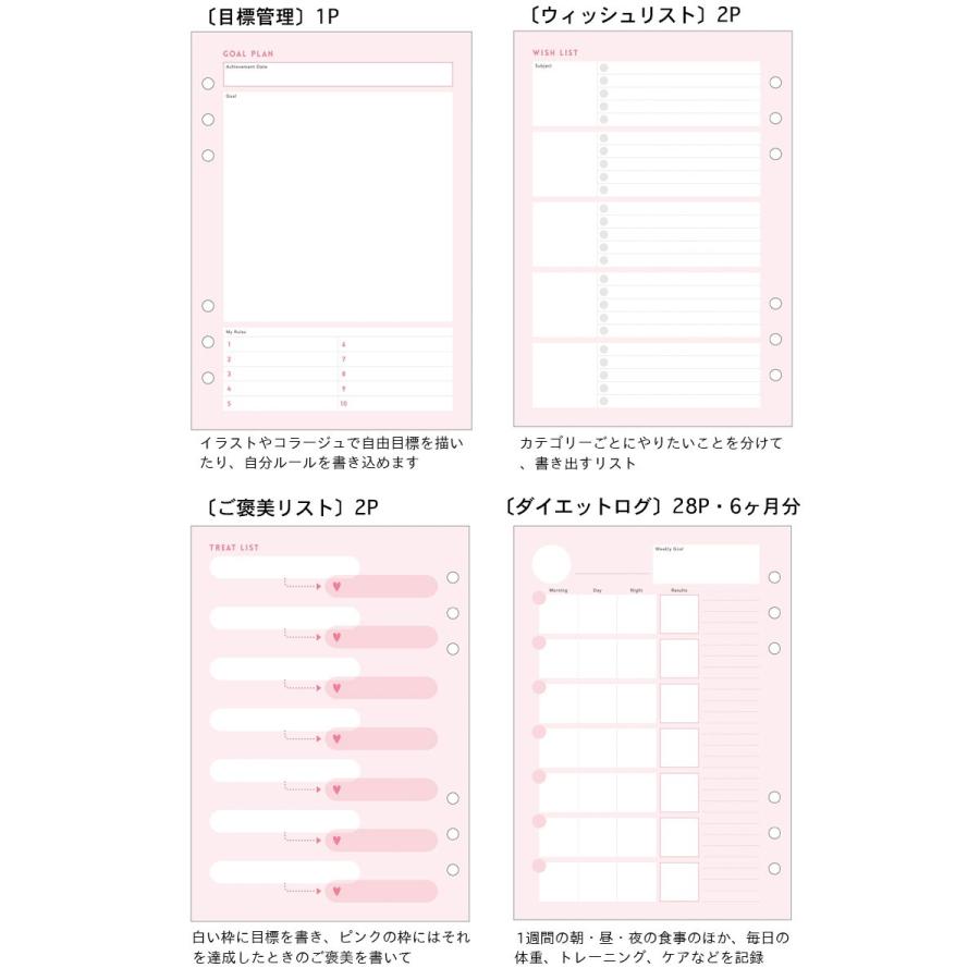 メール便可 4個まで マークス システム手帳 A5サイズ リフィル ガールズノートセット A5 Odr Rfl04 A Personal Organizer 第28回 日本文具大賞19 人気満点