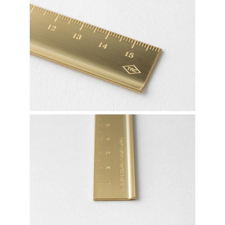 メール便可 3個まで】ミドリ MIDORI ブラスプロダクト 定規 15cm 無垢