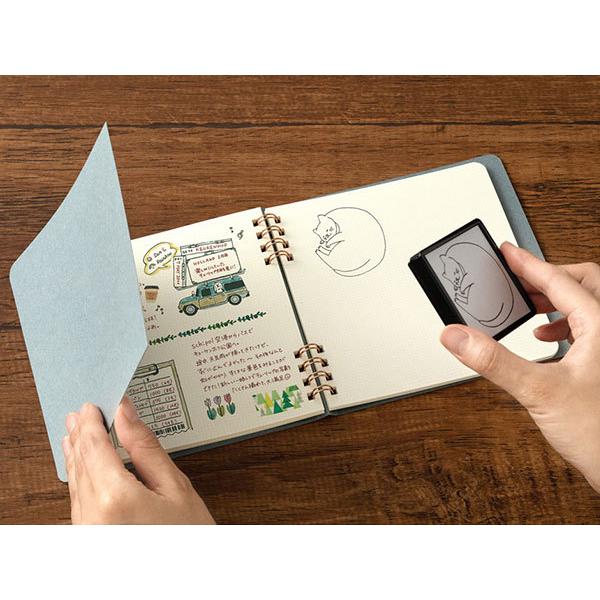 ミドリ ノート スタンプ 青（15267006）【MIDORI  Notebook for Paintable Stamp ノート かわいい デザイン おしゃれ】｜e-stationery-fujioka｜02