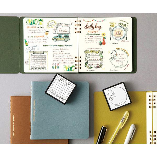 ミドリ ノート スタンプ 青 Midori Notebook For Paintable Stamp ノート かわいい デザイン おしゃれ Midori 2568 フジオカ文具e Stationery 通販 Yahoo ショッピング